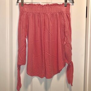 Light Pink Off the Shoulder Blouse